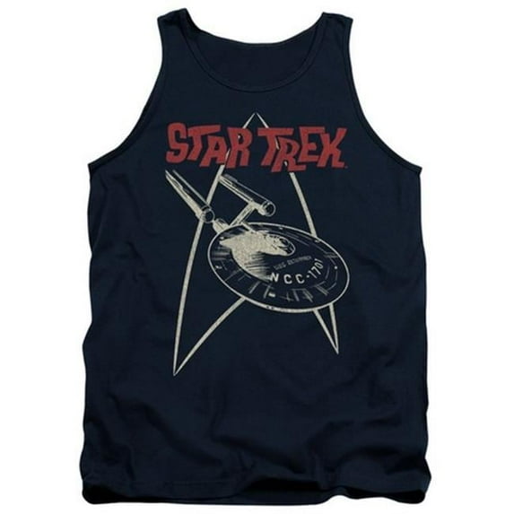 Trevco Star Trek-Ship Symbol - Adult Tank Top - Navy- Extra Large