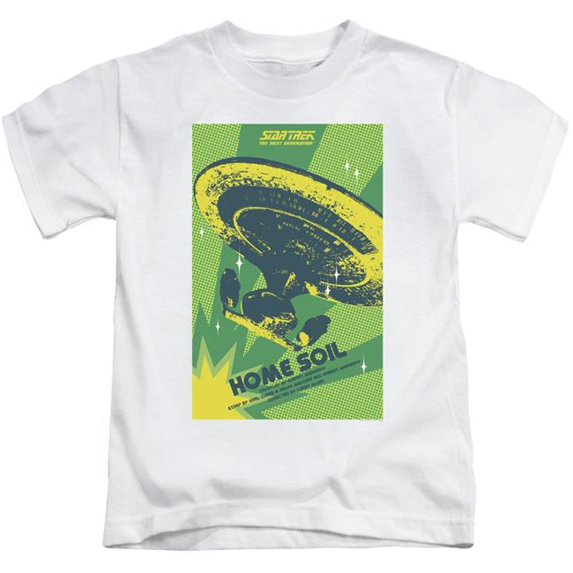 Trevco Star Trek & TNG Season 1 Episode 18 Short Sleeve Cotton Juvenile 18-1 T-Shirt, White - Medium - 5-6