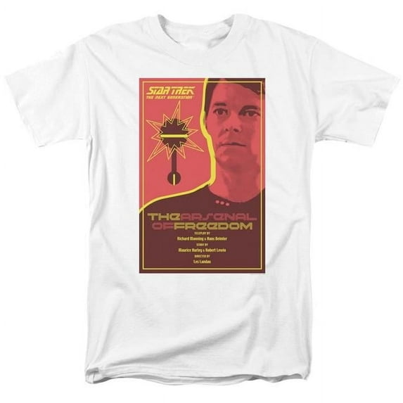 Trevco CBS2037-AT-7 Star Trek & TNG Season 1 Episode 21 Adult 18-1 Regular Fit Short Sleeve T-Shirt, White - 4X