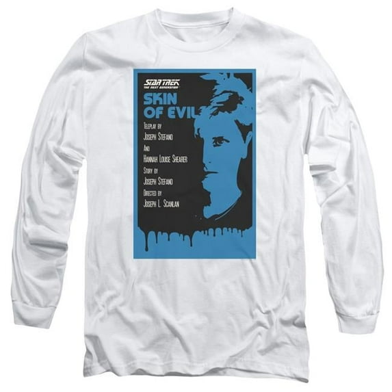 Trevco CBS2039-AL-4 Star Trek & TNG Season 1 Episode 23 Adult 18-1 Long Sleeve T-Shirt, White - Extra Large