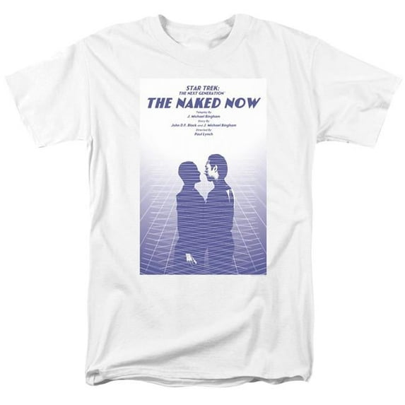 Trevco Star Trek & TNG Season 1 Episode 3 Short Sleeve Cotton Adult Regular Fit 18-1 T-Shirt, White - 3X