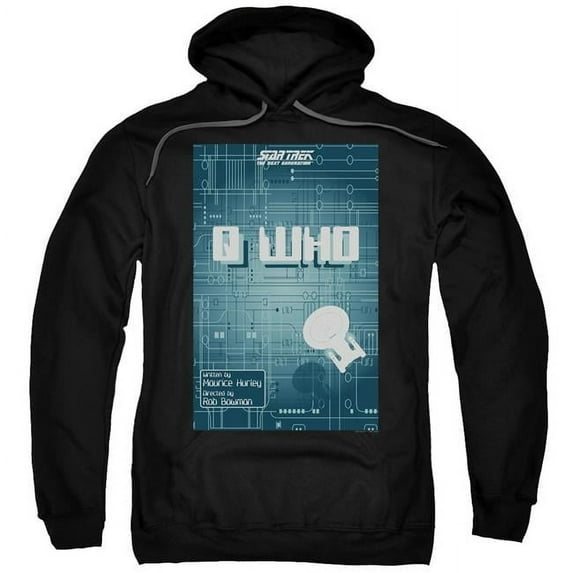 Trevco CBS2058B-AFTH-6 Star Trek & TNG Season 2 Episode 16 Adult Pull-Over Hoodie, Black - 3X