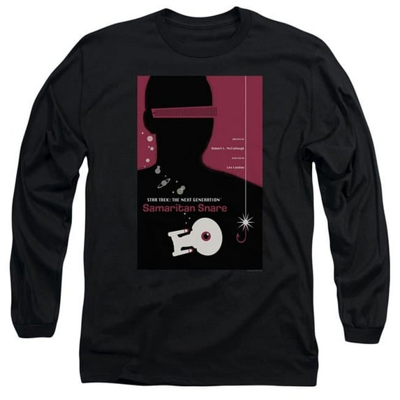 Trevco CBS2059B-AL-6 Star Trek & TNG Season 2 Episode 17 Adult 18-1 Long Sleeve T-Shirt, Black - 3X