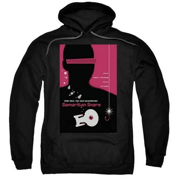 Trevco CBS2059B-AFTH-5 Star Trek & TNG Season 2 Episode 17 Adult Pull-Over Hoodie, Black - 2X