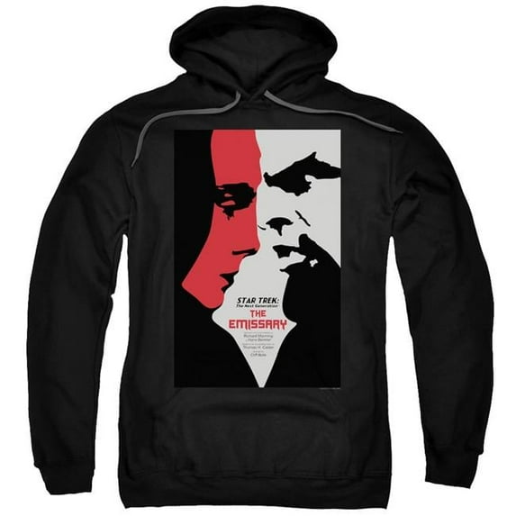 Trevco Star Trek & TNG Season 2 Episode 20 Adult Pull-Over Hoodie, Black - 4X