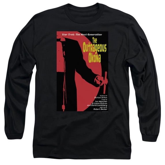 Trevco Star Trek & TNG Season 2 Episode 4 Long Sleeve Cotton Adult 18-1 T-Shirt, Black - Extra Large
