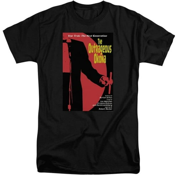 Trevco Star Trek & TNG Season 2 Episode 4 Short Sleeve Cotton Adult Tall Fit T-Shirt, Black - 3X