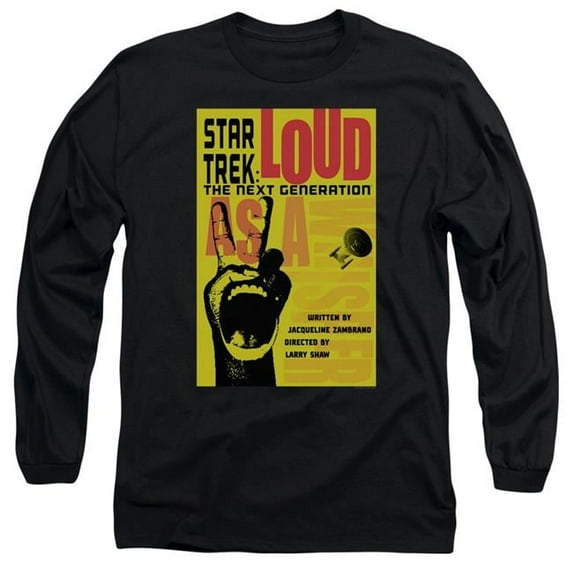 Trevco CBS2047B-AL-5 Star Trek & TNG Season 2 Episode 5 Adult 18-1 Long Sleeve T-Shirt, Black - 2X