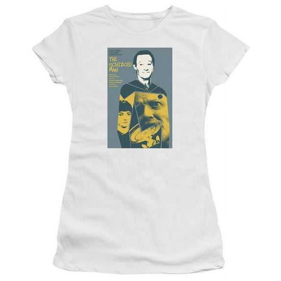 Trevco Star Trek & TNG Season 2 Episode 6 Juniors Sheer Cap Short Sleeve T-Shirt, White - Small