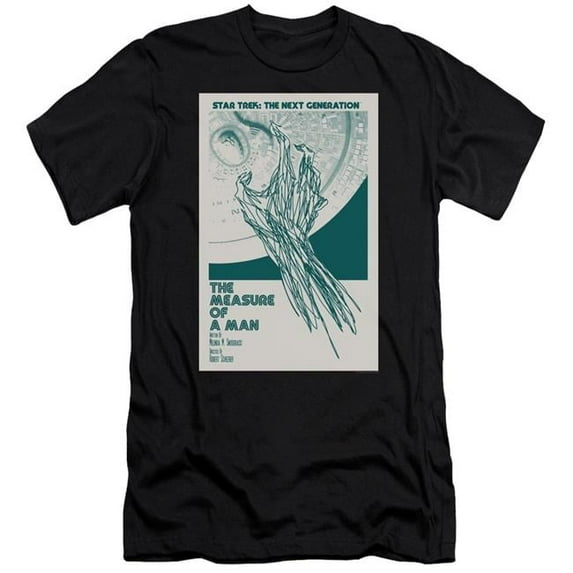 Trevco CBS2051B-PSF-5 Star Trek & TNG Season 2 Episode 9 Adult Premium Canvas Slim Fit 30-1 HBO Short Sleeve T-Shirt, Black - 2X