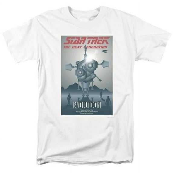 Trevco CBS2065-AT-1 Star Trek & TNG Season 3 Episode 1 Adult 18-1 Regular Fit Short Sleeve T-Shirt, White - Small