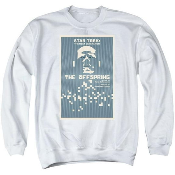Trevco Star Trek & TNG Season 3 Episode 16 Adult Crewneck Sweatshirt, White - Small