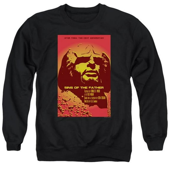 Trevco Star Trek & TNG Season 3 Episode 17 Long Sleeve Adult Crewneck Sweatshirt, Black - Medium