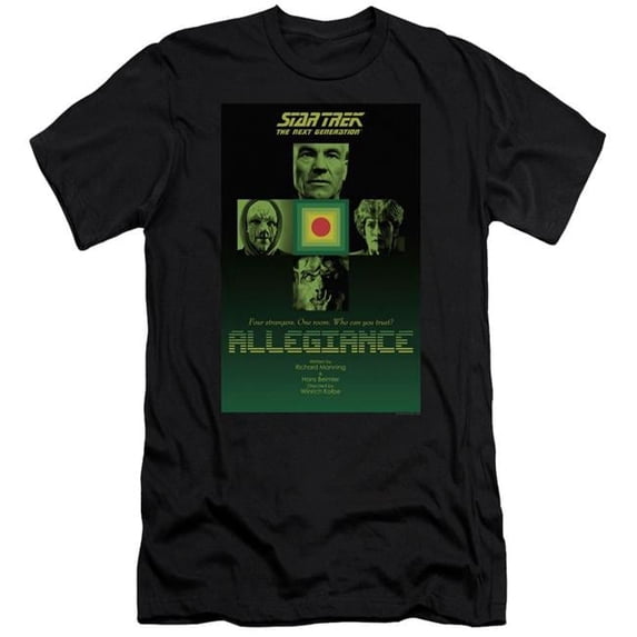 Trevco Star Trek & TNG Season 3 Episode 18 Adult Cotton Premium Canvas Brand Slim Fit 30-1 T-Shirt, Black - Medium