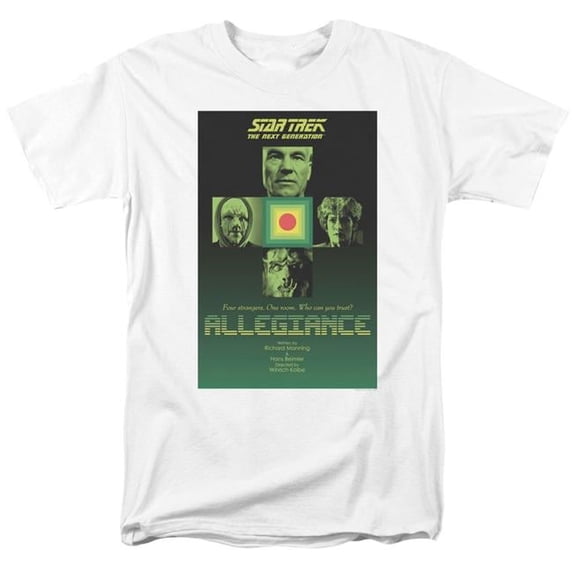 Trevco Star Trek & TNG Season 3 Episode 18 Short Sleeve Cotton Adult Regular Fit 18-1 T-Shirt, White - Large