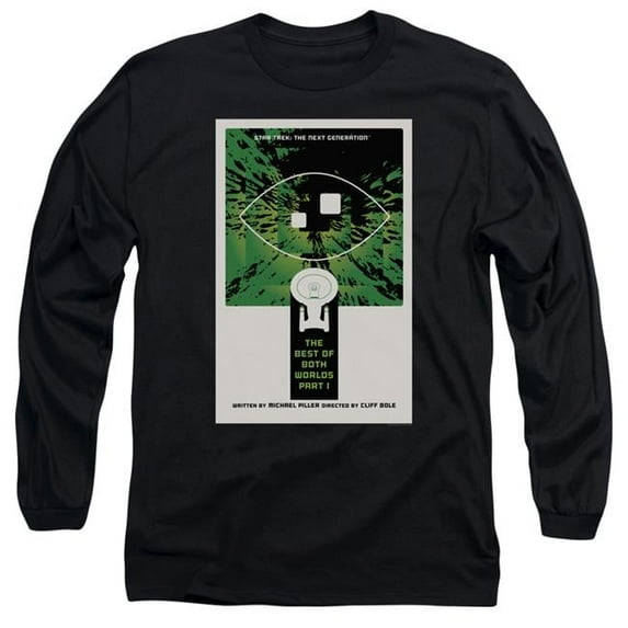 Trevco CBS2090B-AL-4 Star Trek & TNG Season 3 Episode 26 Adult 18-1 Long Sleeve T-Shirt, Black - Extra Large