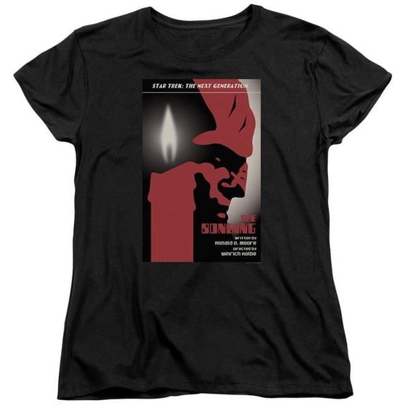 Trevco CBS2069B-WT-4 Star Trek & TNG Season 3 Episode 5 Womens Short Sleeve T-Shirt, Black - Extra Large