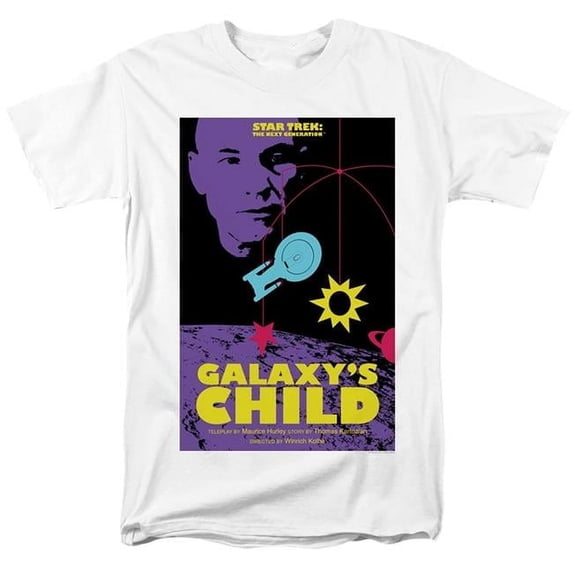 Trevco CBS2106-AT-3 Star Trek & TNG Season 4 Episode 16 Adult 18-1 Regular Fit Short Sleeve T-Shirt, White - Large