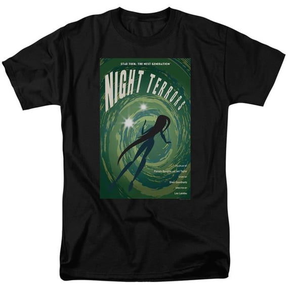 Trevco CBS2107B-AT-1 Star Trek & TNG Season 4 Episode 17 Adult 18-1 Regular Fit Short Sleeve T-Shirt, Black - Small