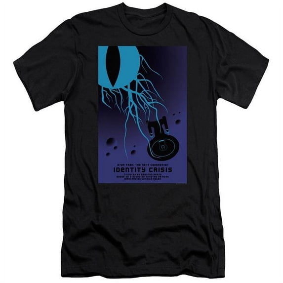 Trevco Star Trek & TNG Season 4 Episode 18 Adult 30-1 Slim Fit Short Sleeve T-Shirt, Black - Large