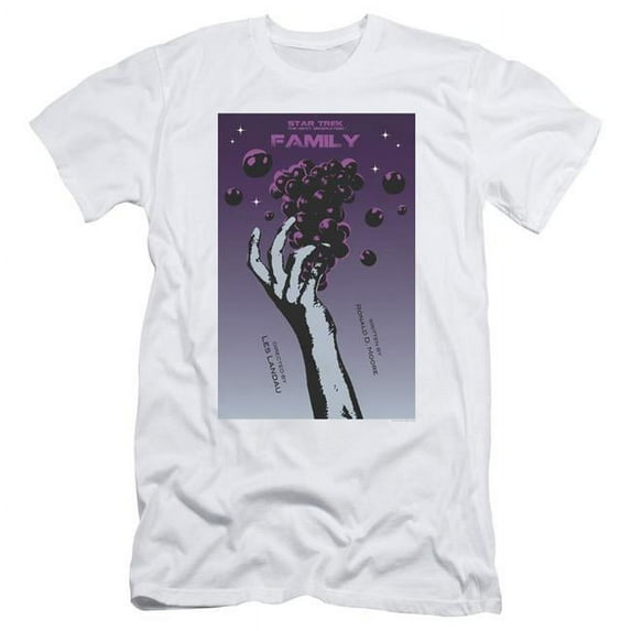 Trevco Star Trek & TNG Season 4 Episode 2 Adult 30-1 Slim Fit Short Sleeve T-Shirt, White - 2X