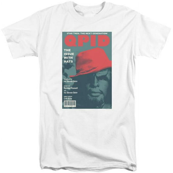 Trevco Star Trek & TNG Season 4 Episode 20 Adult Tall Fit 18-1 Short Sleeve T-Shirt, White - Extra Large