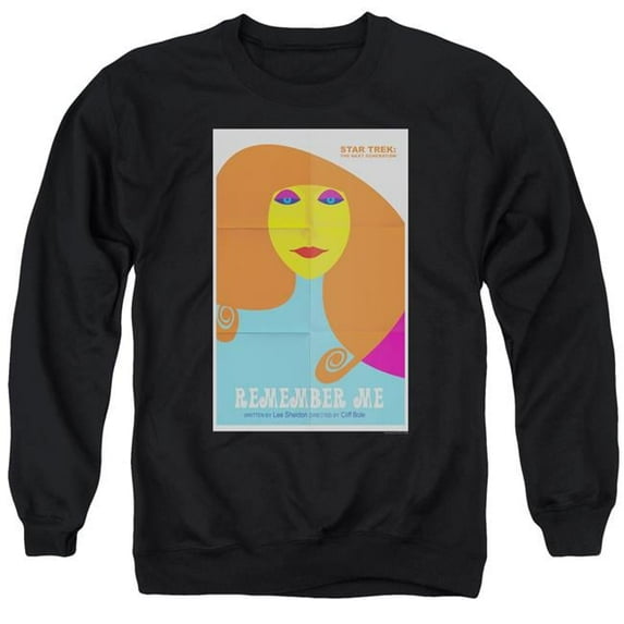 Trevco CBS2095B-AS-1 Star Trek & TNG Season 4 Episode 5 Adult Crewneck Sweatshirt, Black - Small