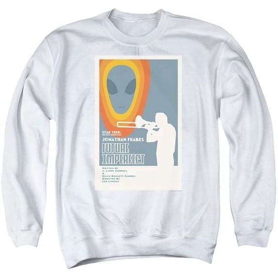 Trevco Star Trek & TNG Season 4 Episode 8 Adult Crewneck Sweatshirt, White - Small