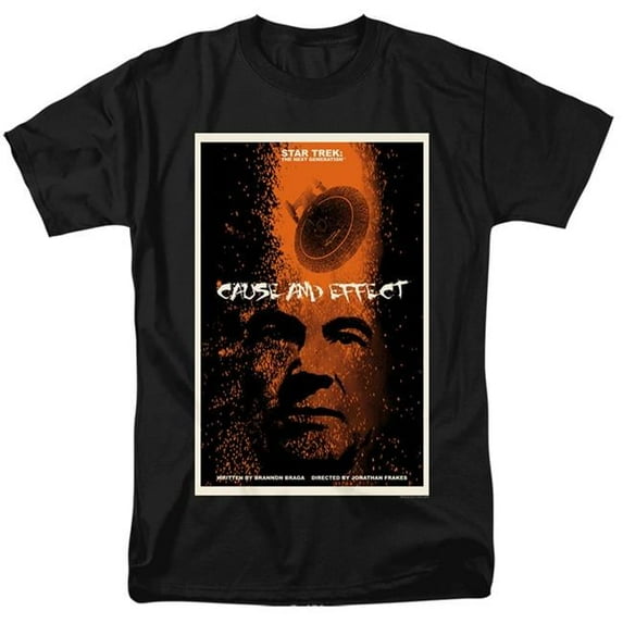 Trevco CBS2134B-AT-8 Star Trek & TNG Season 5 Episode 18 Adult 18-1 Regular Fit Short Sleeve T-Shirt, Black - 5X