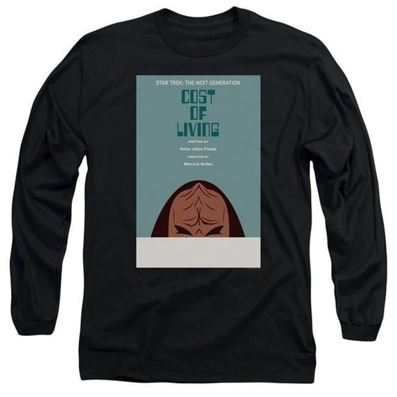 Trevco Star Trek & TNG Season 5 Episode 20 Adult Cotton Long Sleeve 18-1 T-Shirt, Black - Extra Large