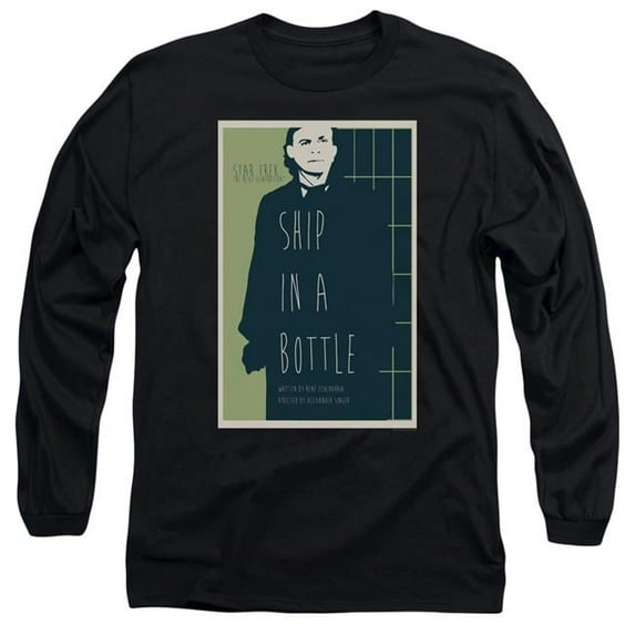 Trevco Star Trek & TNG Season 6 Episode 12 Long Sleeve Cotton Adult 18-1 T-Shirt, Black - Large