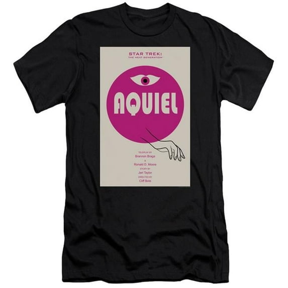 Trevco Star Trek & TNG Season 6 Episode 13 Adult Cotton Premium Canvas Brand Slim Fit 30-1 T-Shirt, Black - Large