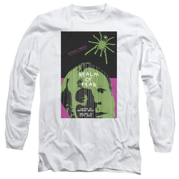 Trevco CBS2144-AL-5 Star Trek & TNG Season 6 Episode 2 Adult 18-1 Long Sleeve T-Shirt, White - 2X