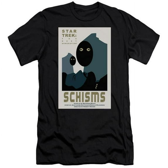 Trevco Star Trek & TNG Season 6 Episode 5 Adult 30-1 Slim Fit Short Sleeve T-Shirt, Black - 2X