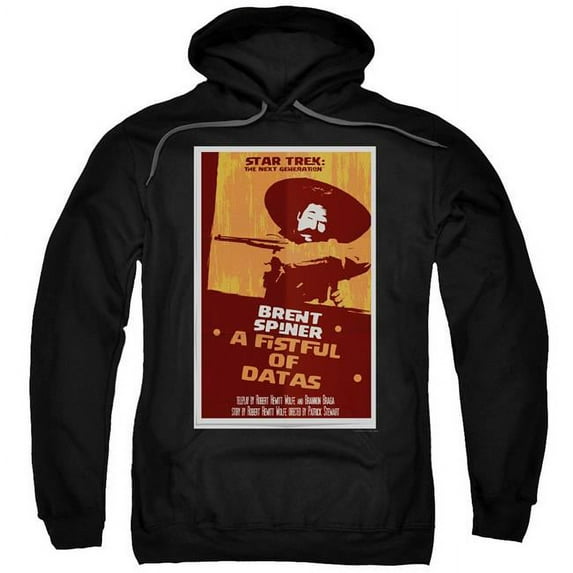 Trevco Star Trek & TNG Season 6 Episode 8 Adult Pull-Over Hoodie, Black - Small