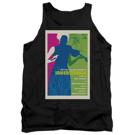 Trevco Star Trek & TNG Season 7 Episode 10 Adult Cotton Tank Top, Black - Large