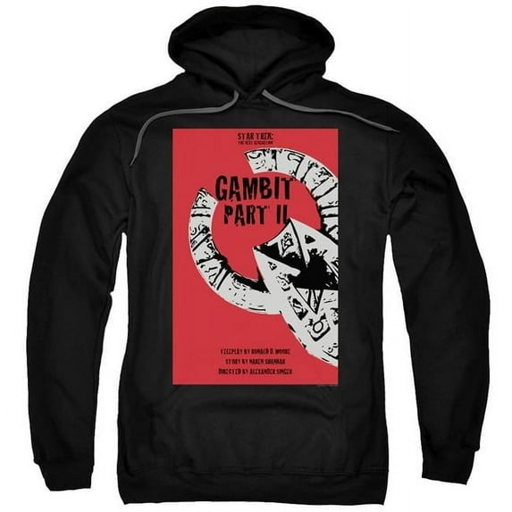 Trevco CBS2172B-AFTH-5 Star Trek & TNG Season 7 Episode 5 Adult Pull-Over Hoodie, Black - 2X