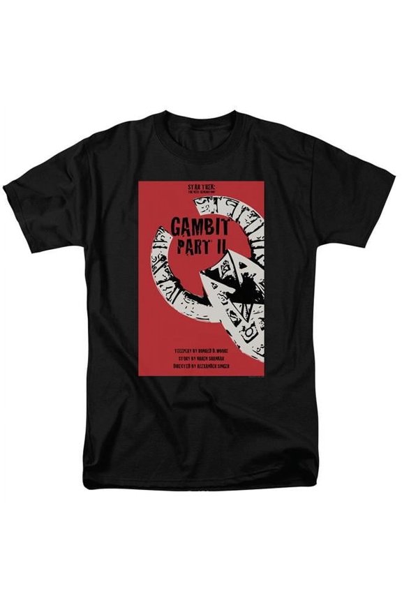 Star Trek & TNG Season 7 Episode 5 Short Sleeve Cotton Adult Regular Fit 18-1 T-Shirt, Black - 3X