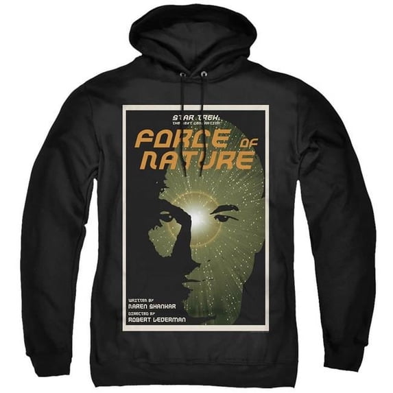Trevco Star Trek & TNG Season 7 Episode 9 Adult Pull-Over Hoodie, Black - 5X