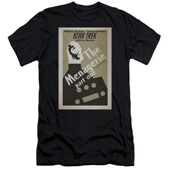 Trevco CBS1948B-PSF-5 Star Trek & TOS Episode 11 Adult Premium Canvas Slim Fit 30-1 HBO Short Sleeve T-Shirt, Black - 2X