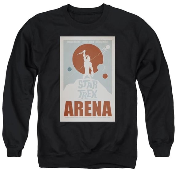 Trevco CBS1955B-AS-4 Star Trek & TOS Episode 18 Adult Crewneck Sweatshirt, Black - Extra Large