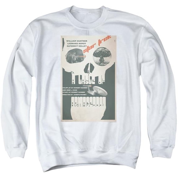 Trevco CBS1960-AS-1 Star Trek & TOS Episode 23 Adult Crewneck Sweatshirt, White - Small