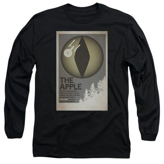 Trevco CBS1971B-AL-5 Star Trek & TOS Episode 34 Adult 18-1 Long Sleeve T-Shirt, Black - 2X