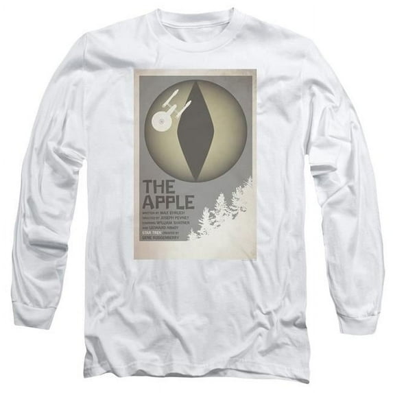 Trevco CBS1971-AL-6 Star Trek & TOS Episode 34 Adult 18-1 Long Sleeve T-Shirt, White - 3X