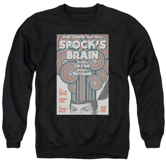 Trevco CBS1993B-AS-1 Star Trek & TOS Episode 56 Adult Crewneck Sweatshirt, Black - Small
