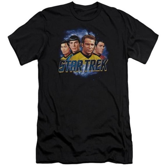 Trevco Star Trek-The Boys - Short Sleeve Adult 30-1 Tee - Black- Large