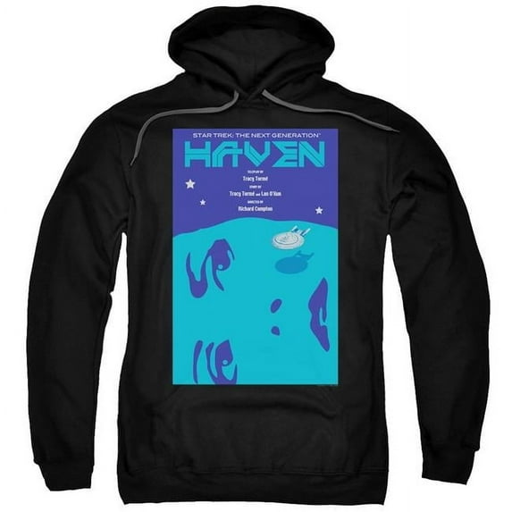 Trevco CBS2027B-AFTH-1 Star Trek & Tng Season 1 Episode 11 Adult Cotton & Polyster Pull-Over Hoodie, Black - Small
