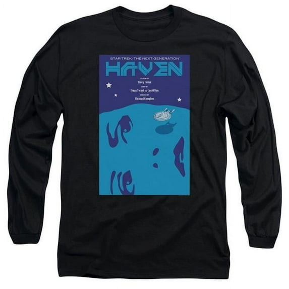 Trevco Star Trek & Tng Season 1 Episode 11 Long Sleeve Adult Cotton 18-1 T-Shirt, Black - Extra Large