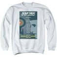 thumbnail image 1 of Trevco CBS2018-AS-2 Star Trek & Tng Season 1 Episode 2 Adult Cotton & Polyster Crewneck Sweatshirt, White - Medium, 1 of 1