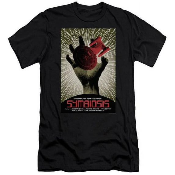 Trevco Star Trek & Tng Season 1 Episode 22 Short Sleeve Adult Cotton 30-1 T-Shirt, Black - Large